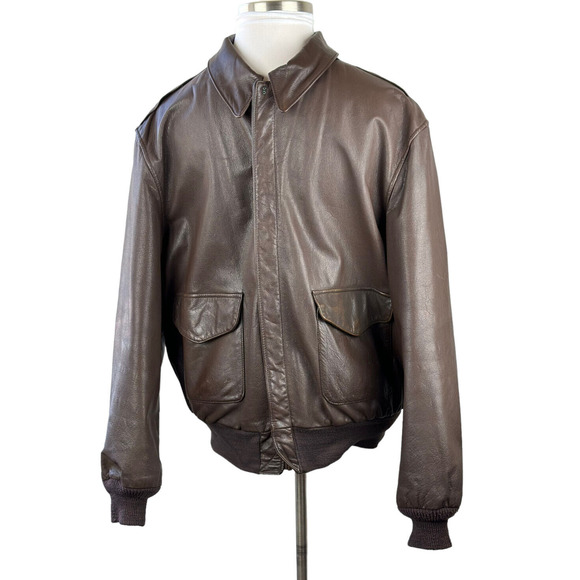 Cooper Other - Cooper Type A 2 Goatskin Leather Flight Bomber Jacket Distressed USA Made 48L